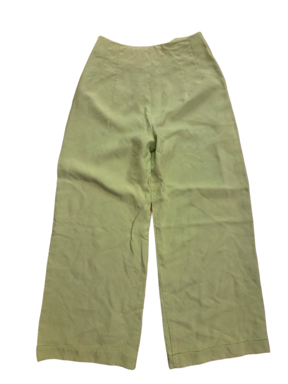 Steven Stolman High-Waist Wide Leg Trousers in Light Olive